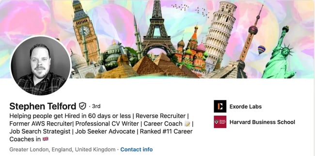 linkedin headline example: stephen telford