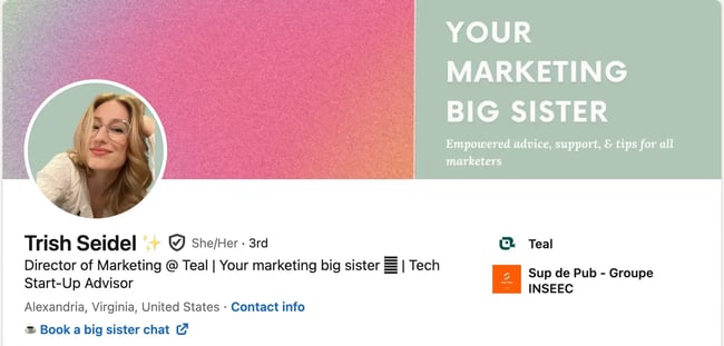 linkedin headline example trish seidel