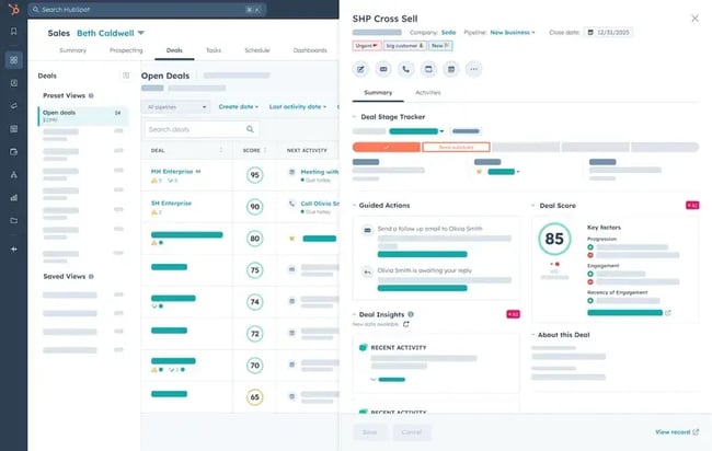 hubspot reduces admin time with deal tracking